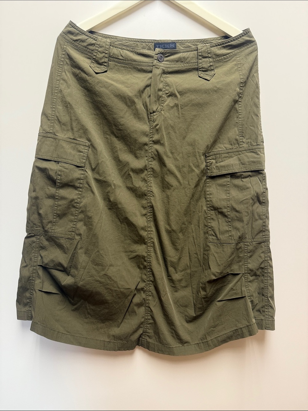 Ikks Olive Cargo Midi Skirt